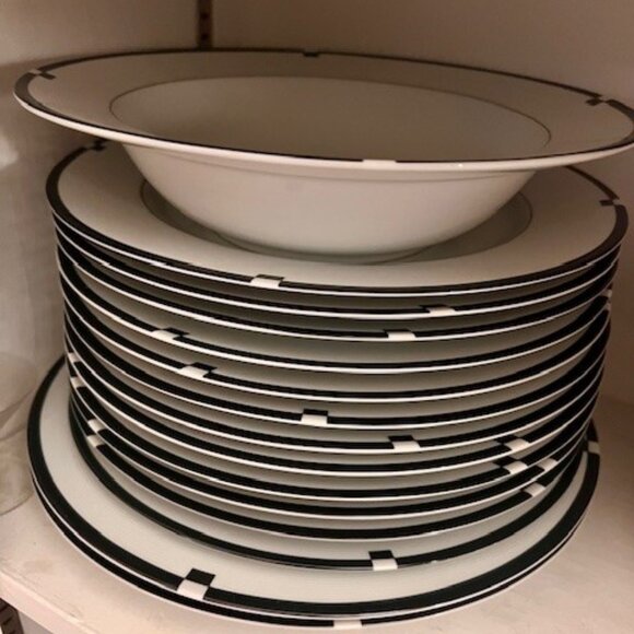 12 pc.setting Mikasa Midnight Vintage China and accessories in PERFECT condition